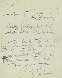 Brief Gustav Klimt an Ludwig M. König